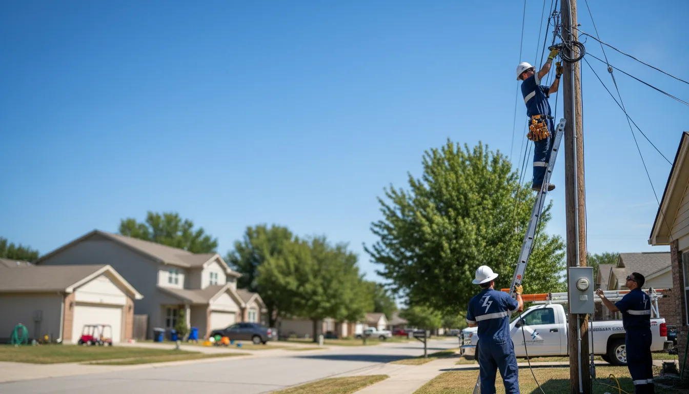 Residential electrician providing installation services in Yoder, WY